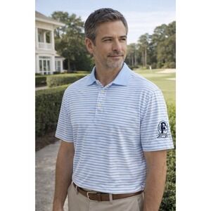 Peter Millar Summer Comfort Polo Stripe Golf Country Club Invitational Men's